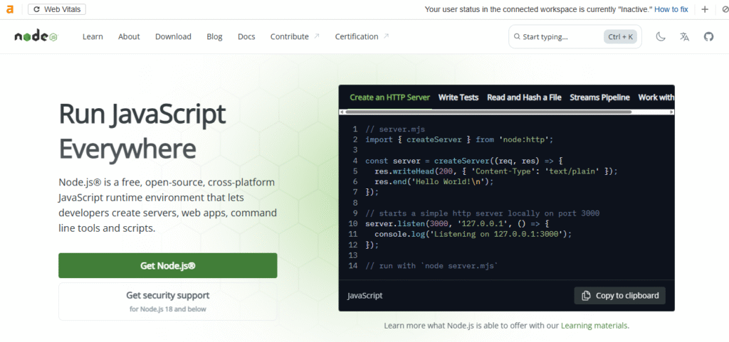 nodejs