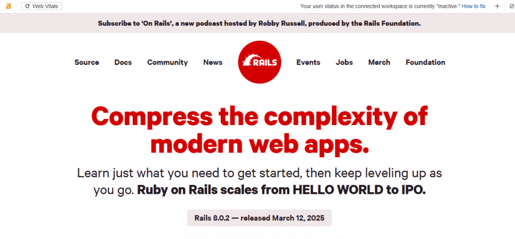 ruby and rails