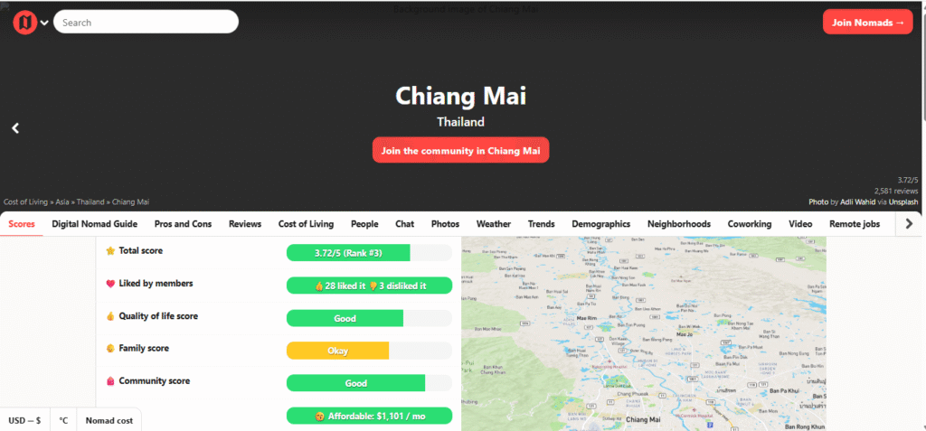 Nomadlist’s Locati