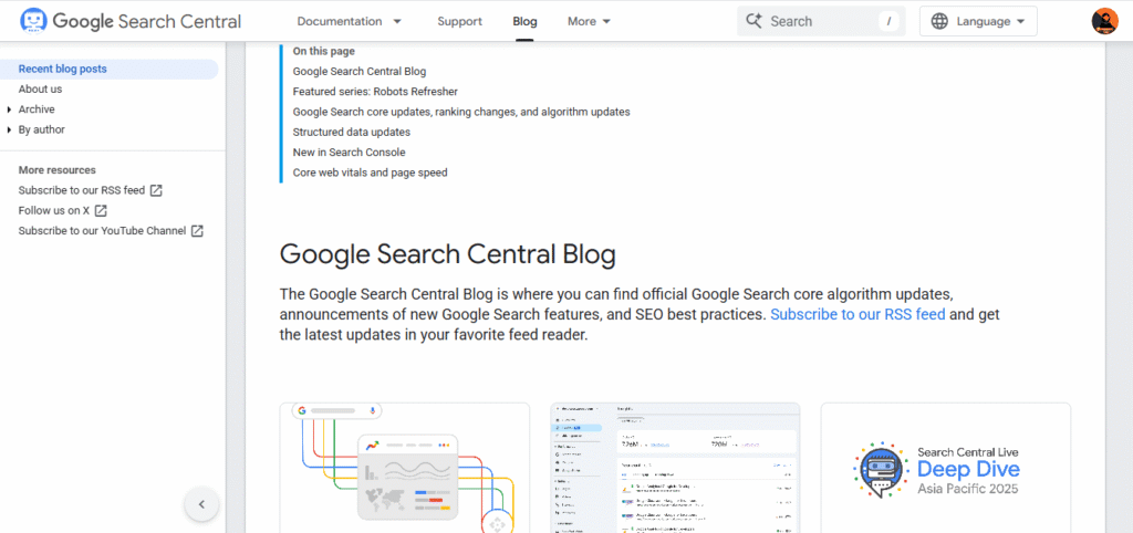google search central blog image