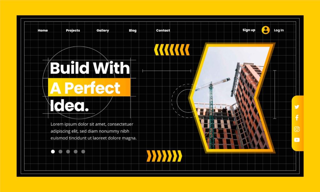 architecture website design and template