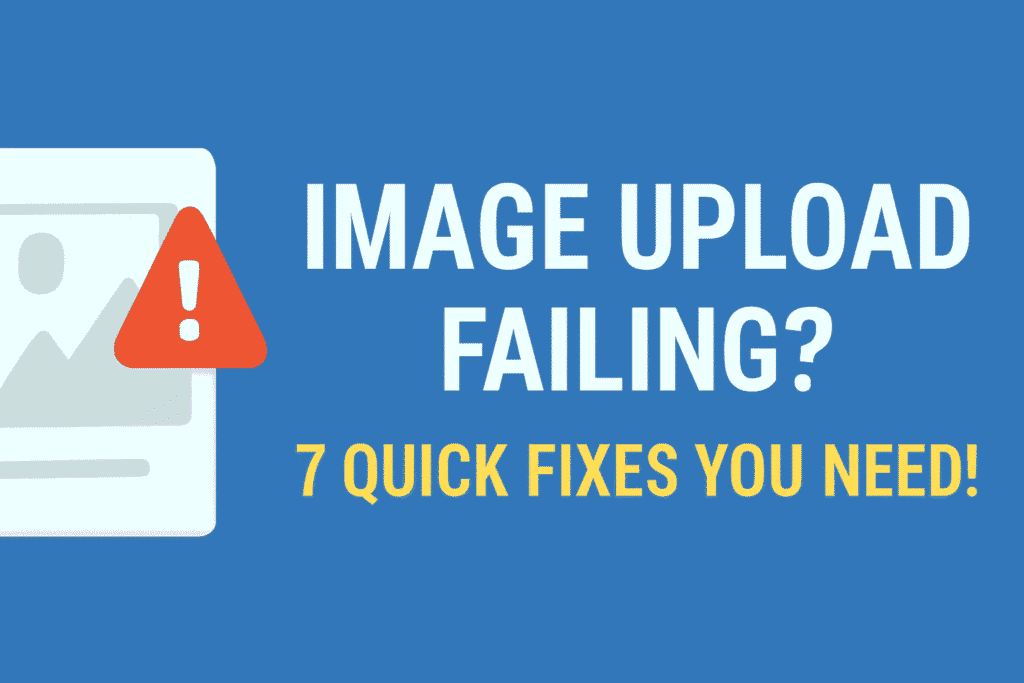 what are the common issues when uploading images to a website
