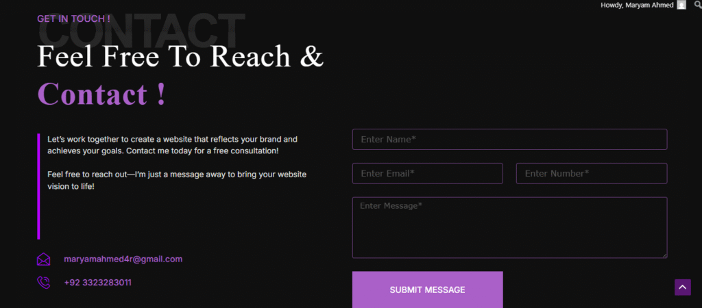 Website test form check